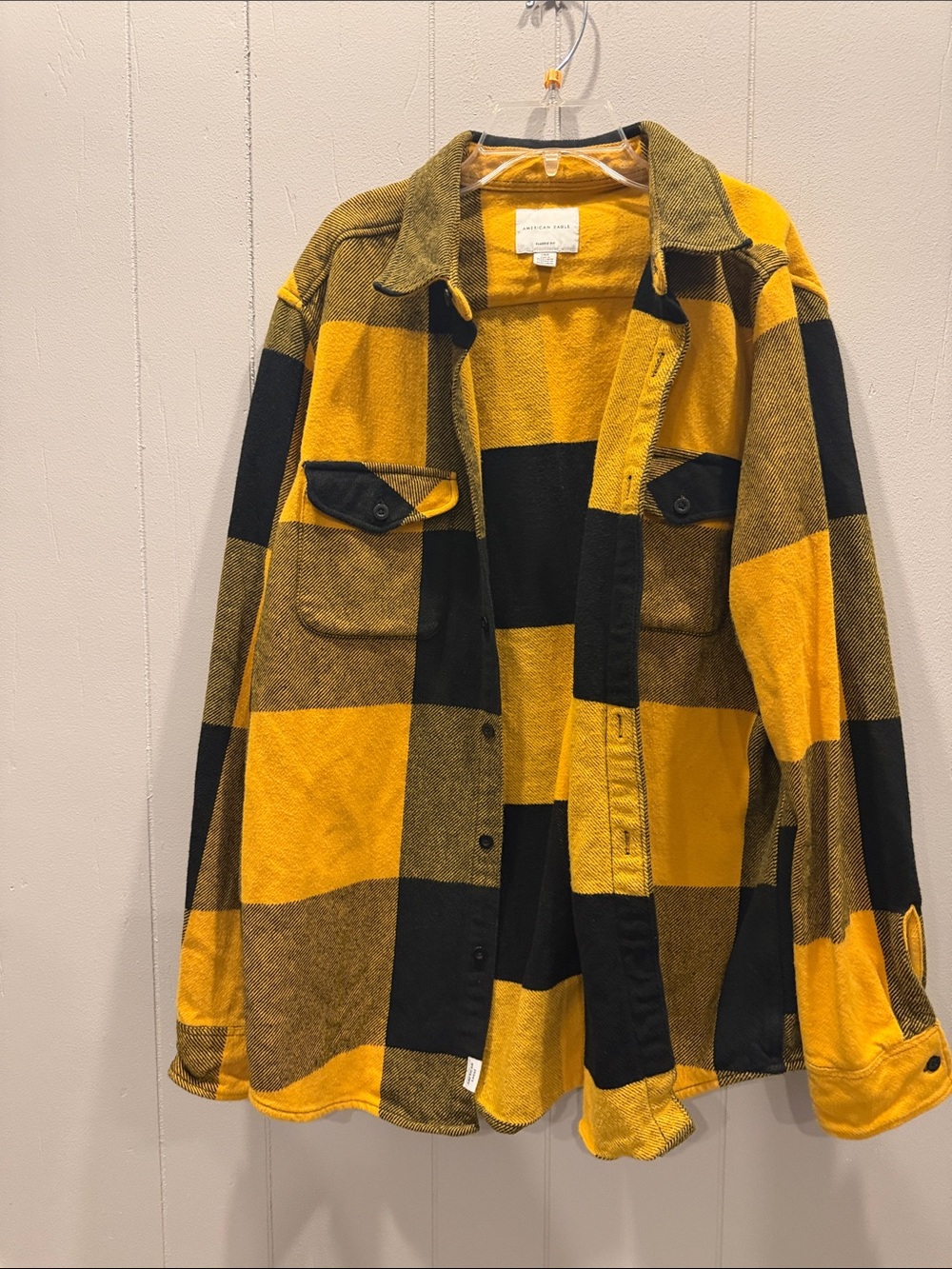 American Eagle Mustard Yellow Classic Fit Shirt Jacket